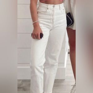 Zara white straight leg jeans